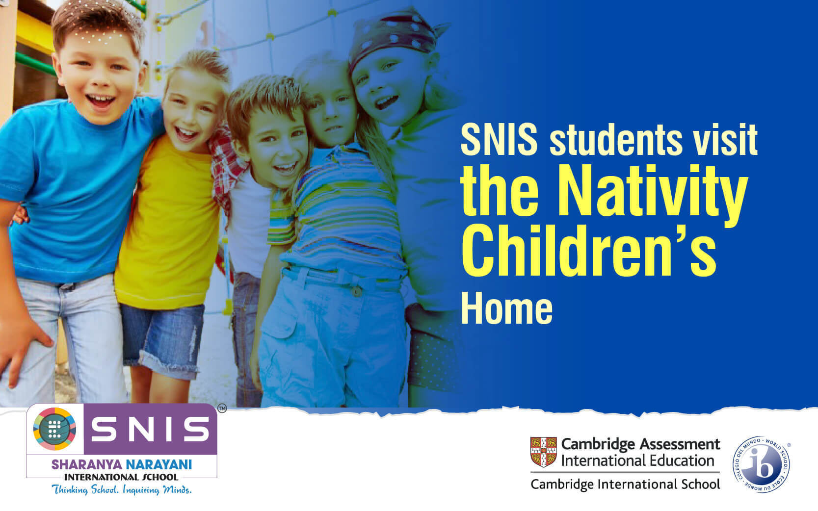 SNIS students visit the Nativity Children's Home by SNIS Igcse schools in bangalore