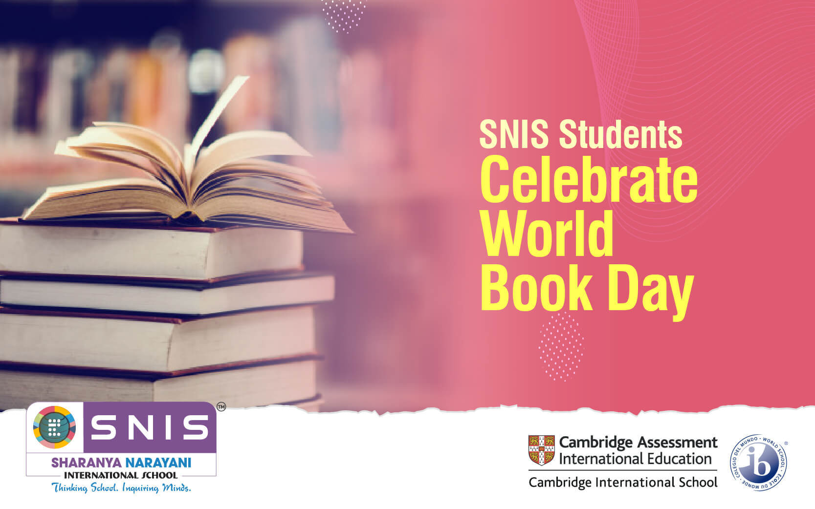 SNIS Students Celebrate World Book Day by snis Igcse schools in bangalore