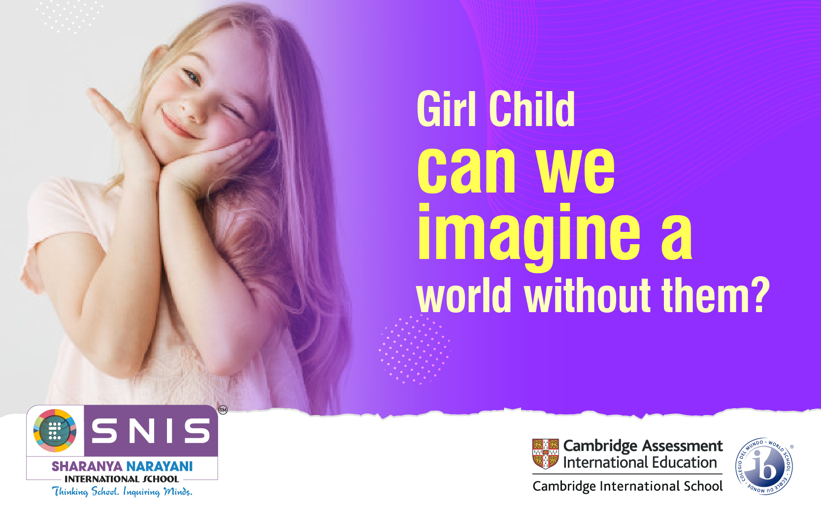 Girl Child, can we imagine a world without them by Best boarding schools in bangalore